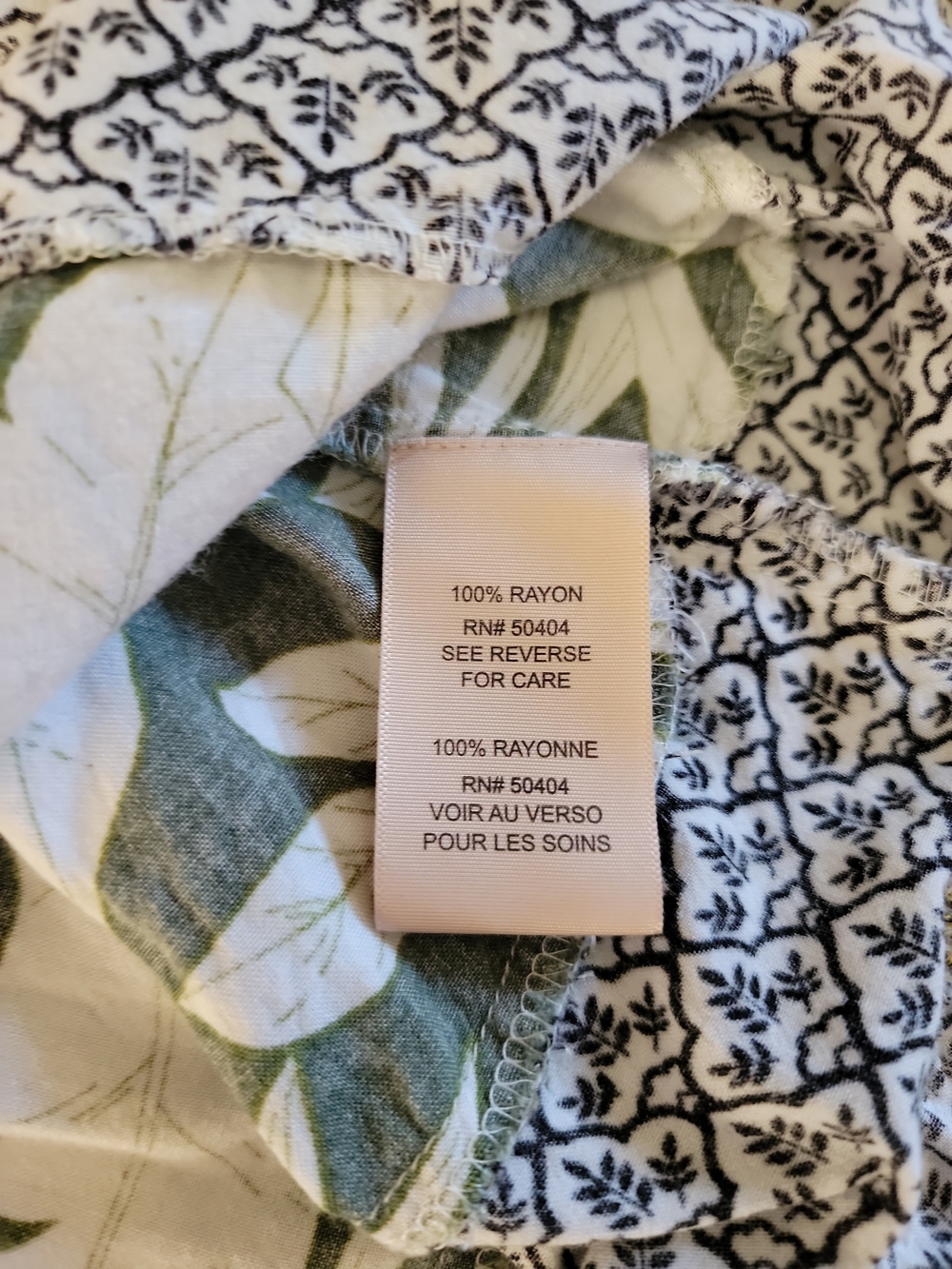 Philosophy Olive Green and White Floral Maxi Skirt with Yellow Border - Picture 7 of 8
